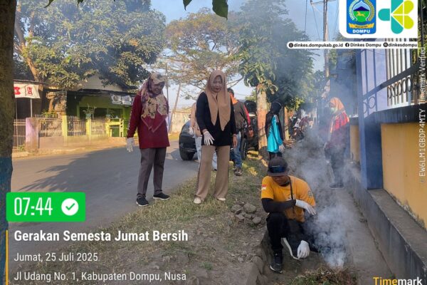 Dinas Kesehatan Kab. Dompu Melaksanakan Gerakan Semesta Jum’at Bersih